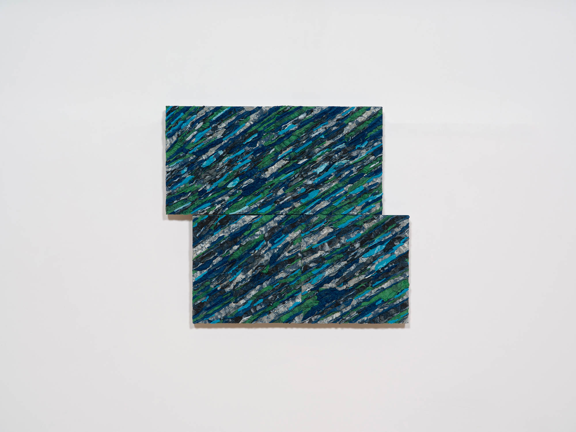 Choi Eun Jung, *Time, Memories accompanied by emotions*, 2026, Hanji on plywood panel, 50 × 50 cm.